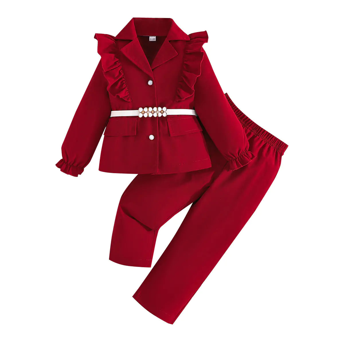 Girls' 3-Piece Ruffled Suit Set