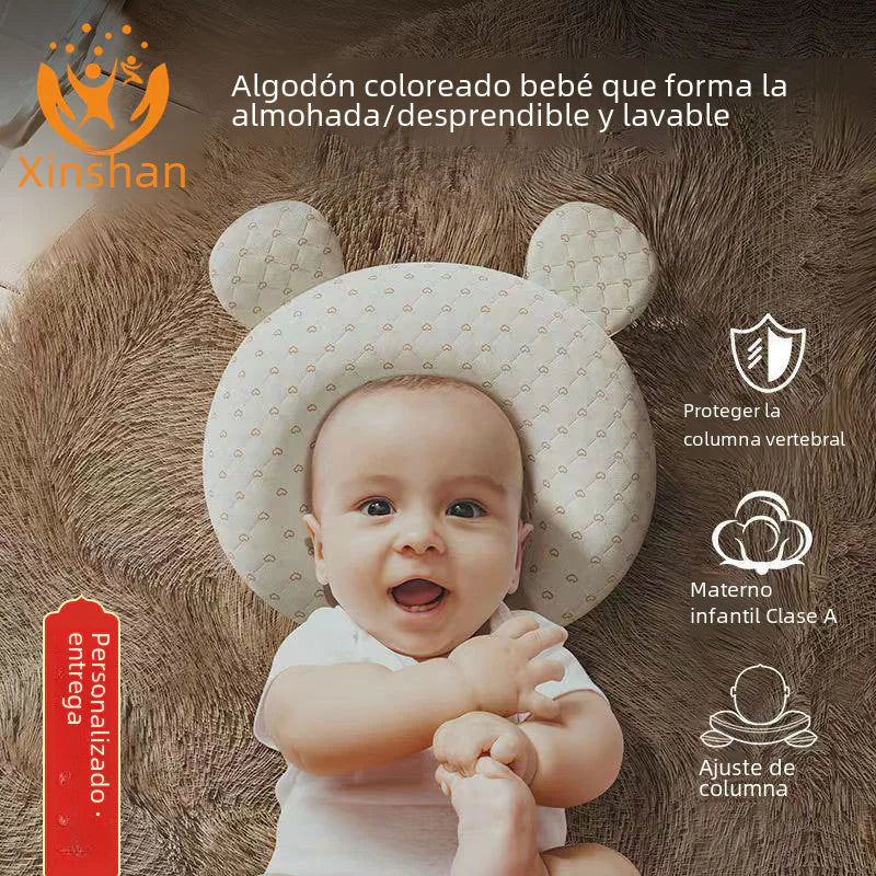 Breathable Baby Pillow with Removable Cover and Latex Fill
