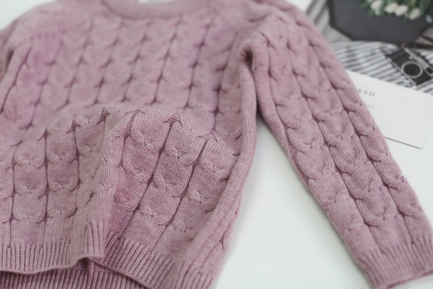 Knitted Sweater and Pants Set for Infants and Toddlers