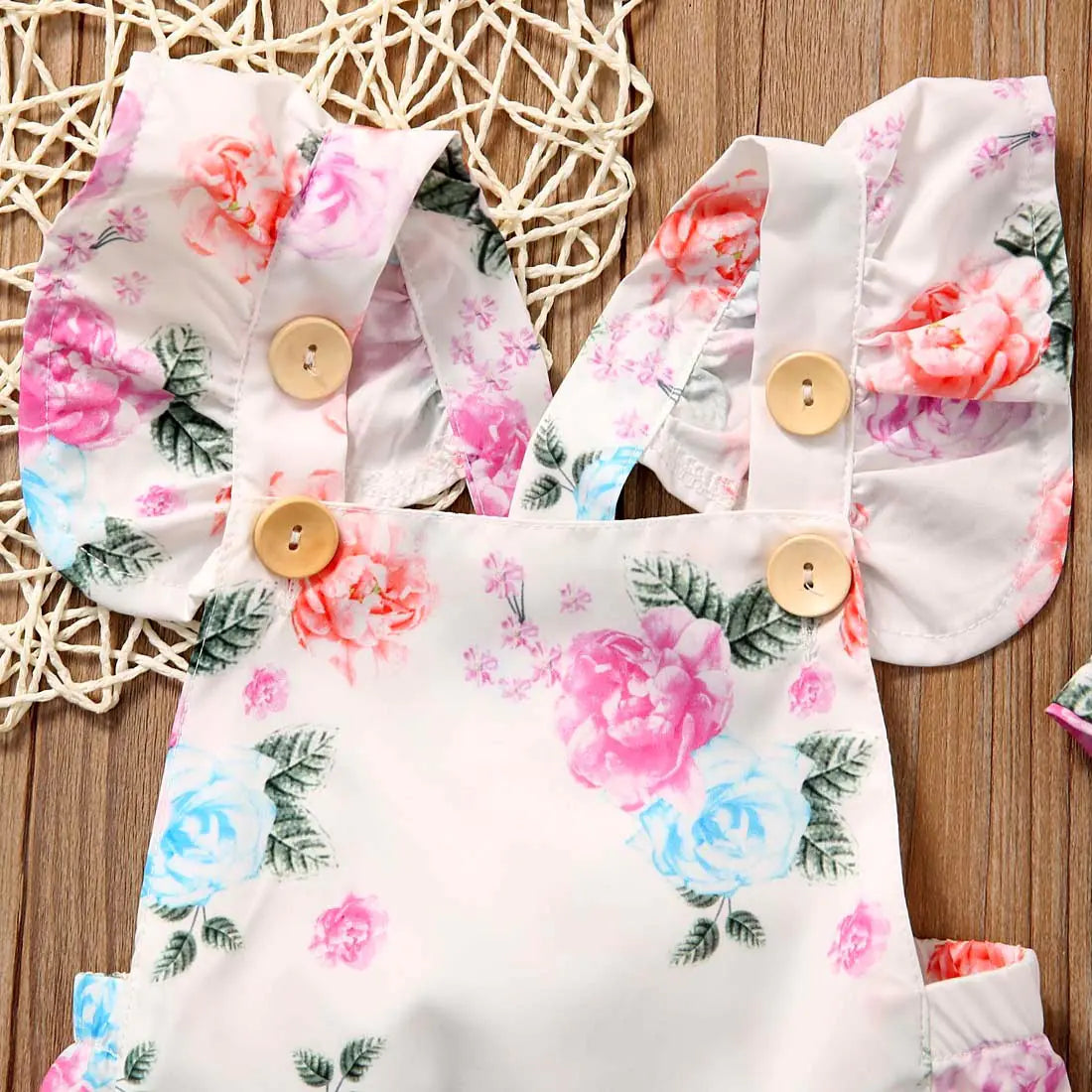 Cute Floral Triangle Romper for Infants and Toddlers