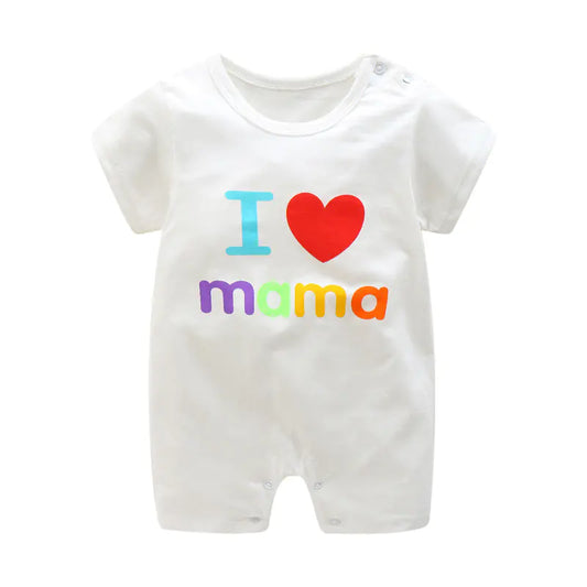 Summer Short Sleeve Cotton Baby Romper Bodysuit