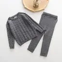 Knitted Sweater and Pants Set for Infants and Toddlers