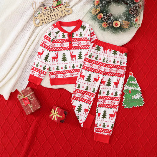 Boys Christmas Print 2-Piece Set