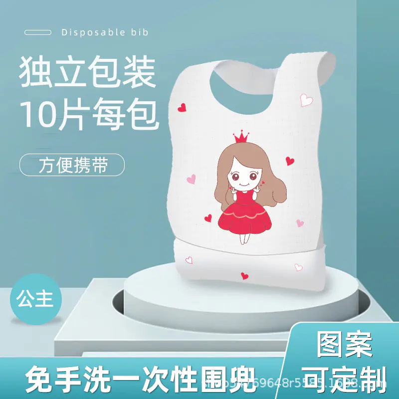 Disposable Baby Bibs with Individual Packaging for Kids