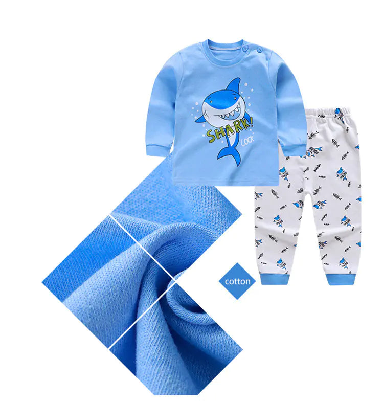 Cotton Home Wear Set for Infants and Toddlers