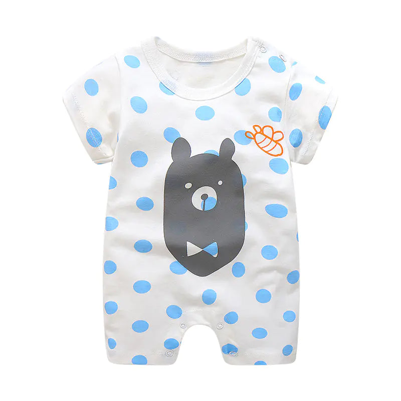 Summer Short Sleeve Cotton Baby Romper Bodysuit