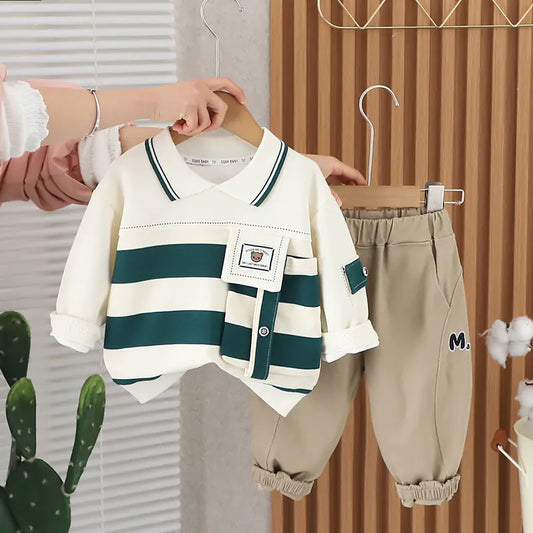 Kids Striped Sweatshirt and Pants Set