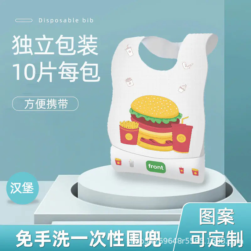 Disposable Baby Bibs with Individual Packaging for Kids