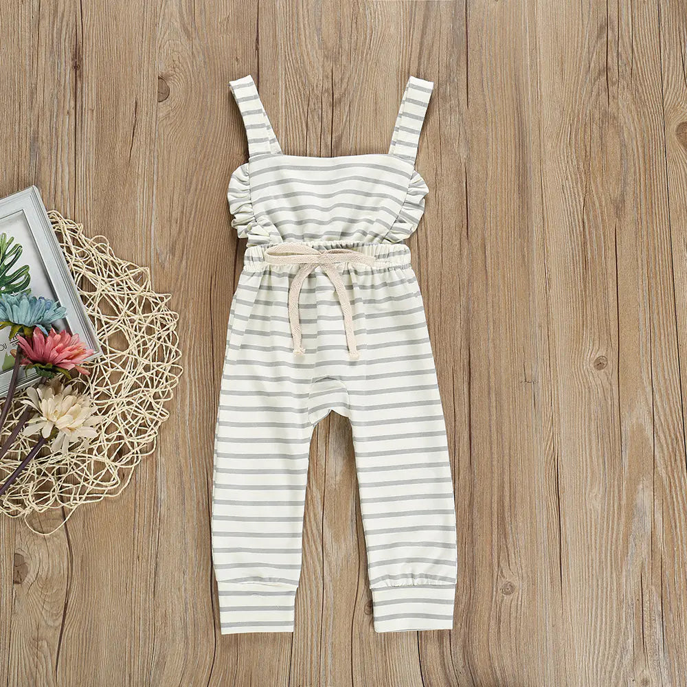 2019 Summer Striped Cotton Baby Girls' Romper