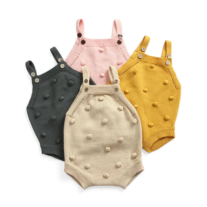 Knitted Acrylic Sweater Romper for Infants and Toddlers