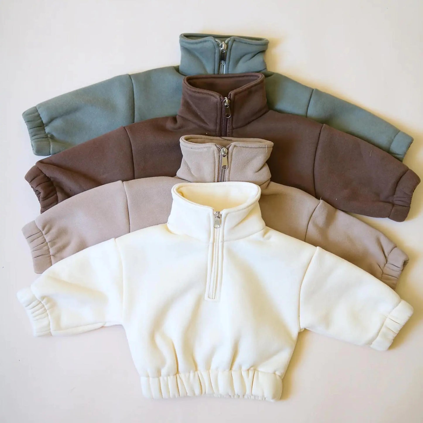 Kids Turtleneck Half Zip Fleece Set