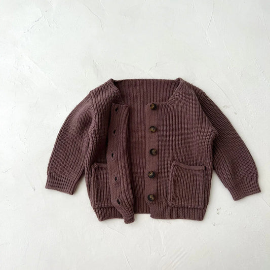 Knitted Cardigan Sweater for Infants and Toddlers