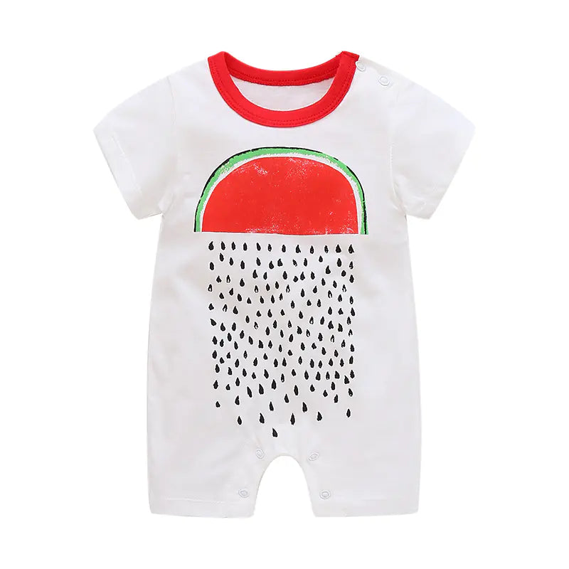 Summer Short Sleeve Cotton Baby Romper Bodysuit