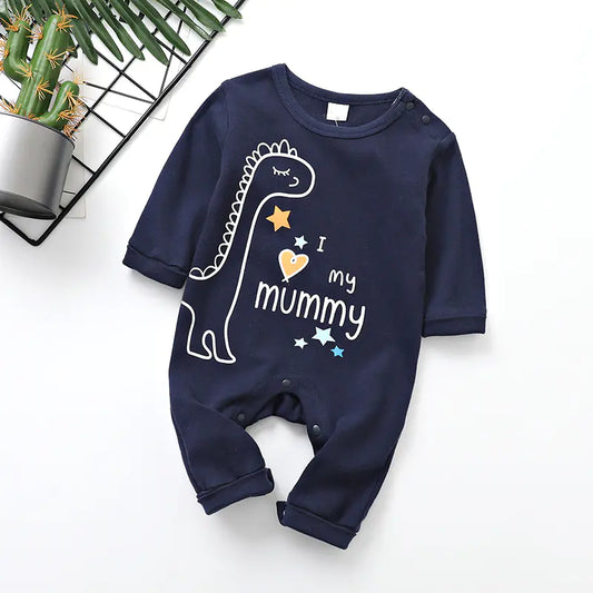 Cotton Long Sleeve Romper for Infants and Toddlers