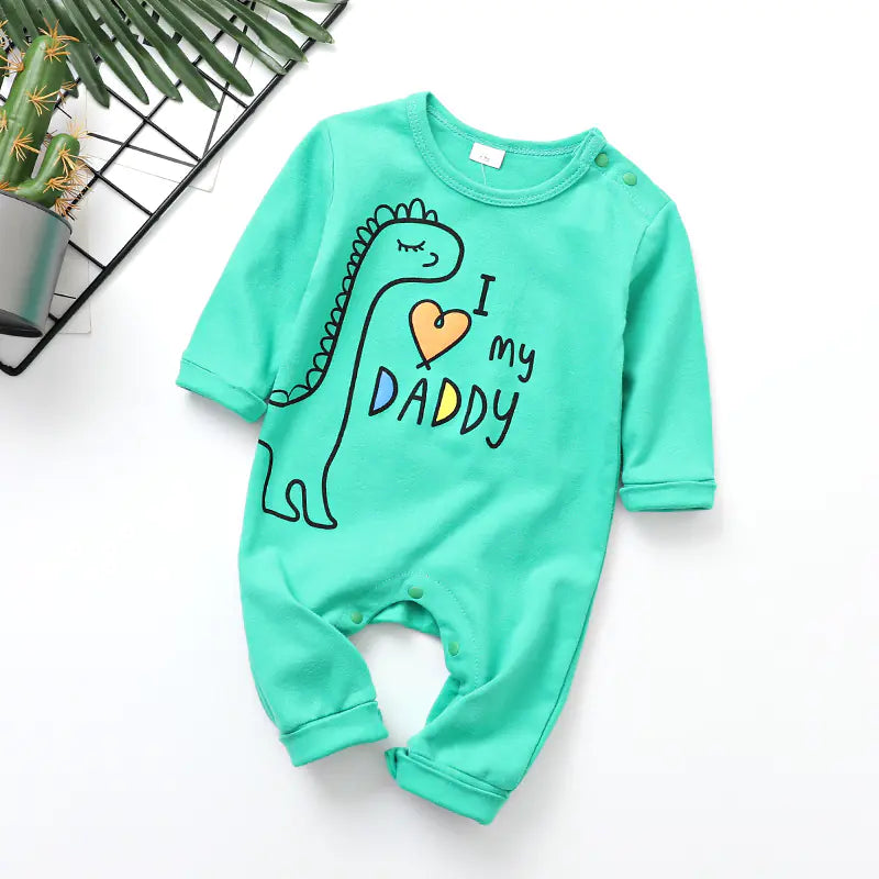 Cotton Long Sleeve Romper for Infants and Toddlers