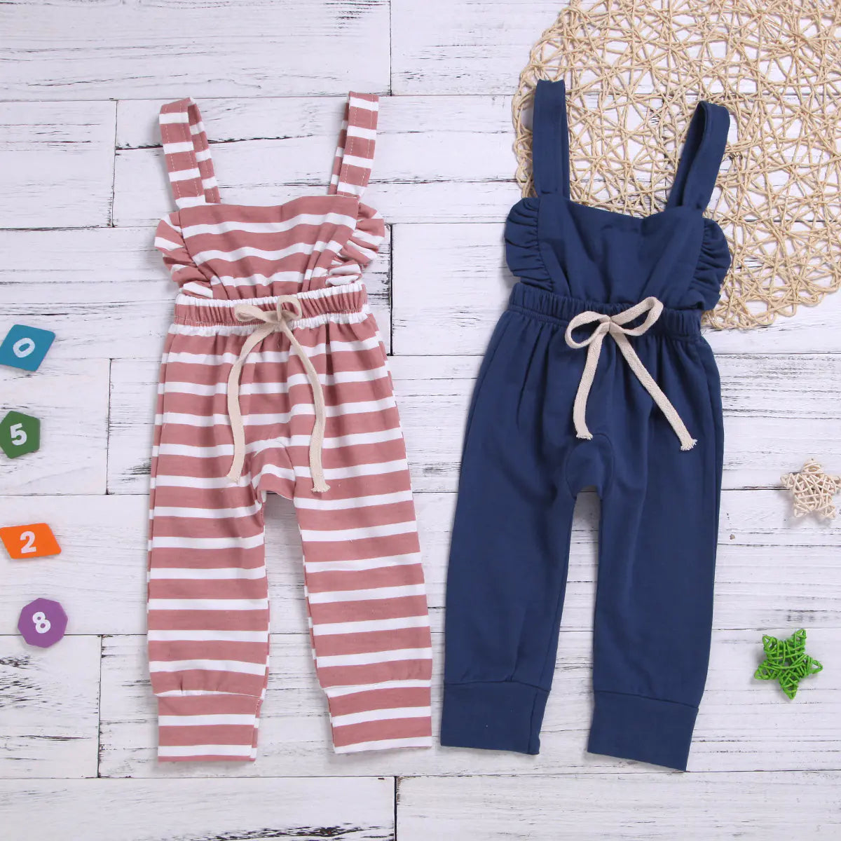 2019 Summer Striped Cotton Baby Girls' Romper