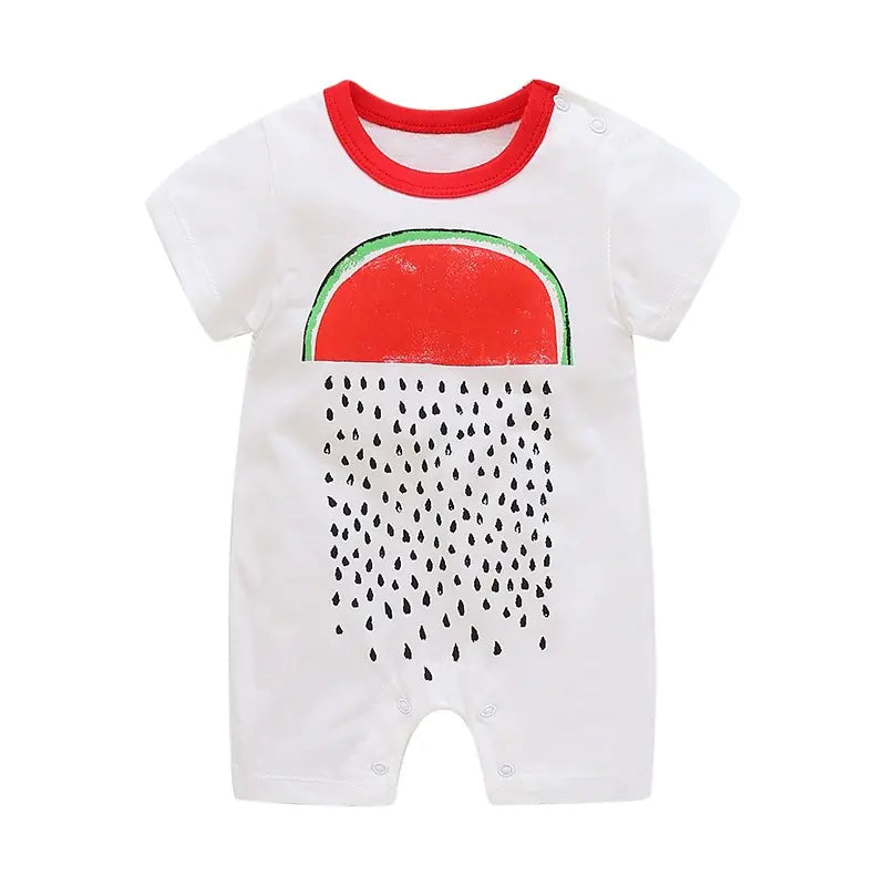 Summer Short Sleeve Cotton Baby Romper Bodysuit