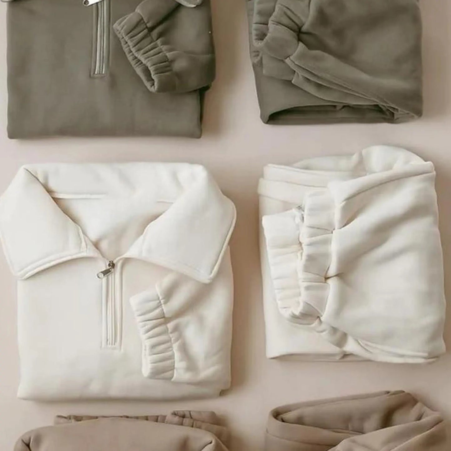 Kids Turtleneck Half Zip Fleece Set